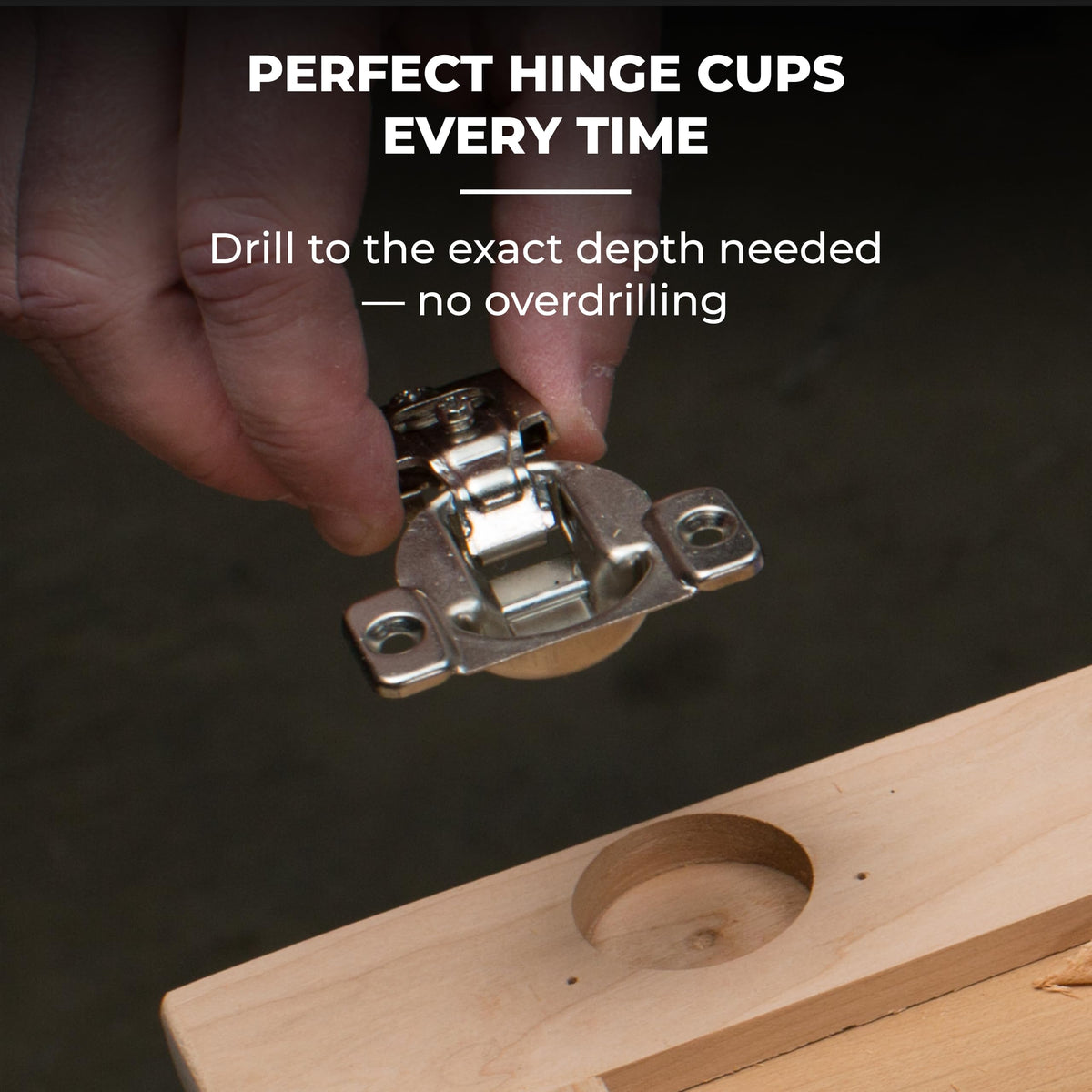 Kreg Concealed Hinge Jig allows unlimited door spacing for custom designs.