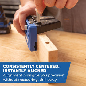 Kreg Dowel Jig Kit drill guides in action for straight holes