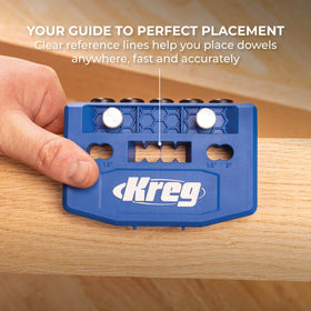 Kreg Dowel Jig Kit compatible with trigger clamps for secure setups