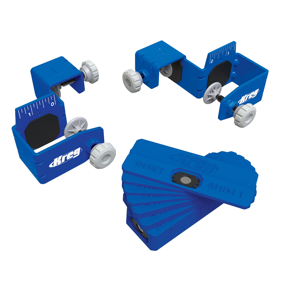Kreg Drawer Front Mounting Pro Kit left tool guides drawer fronts with precision.