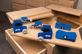 Kreg Drawer Front Mounting Pro Kit magnetic shims simplify set reveals.
