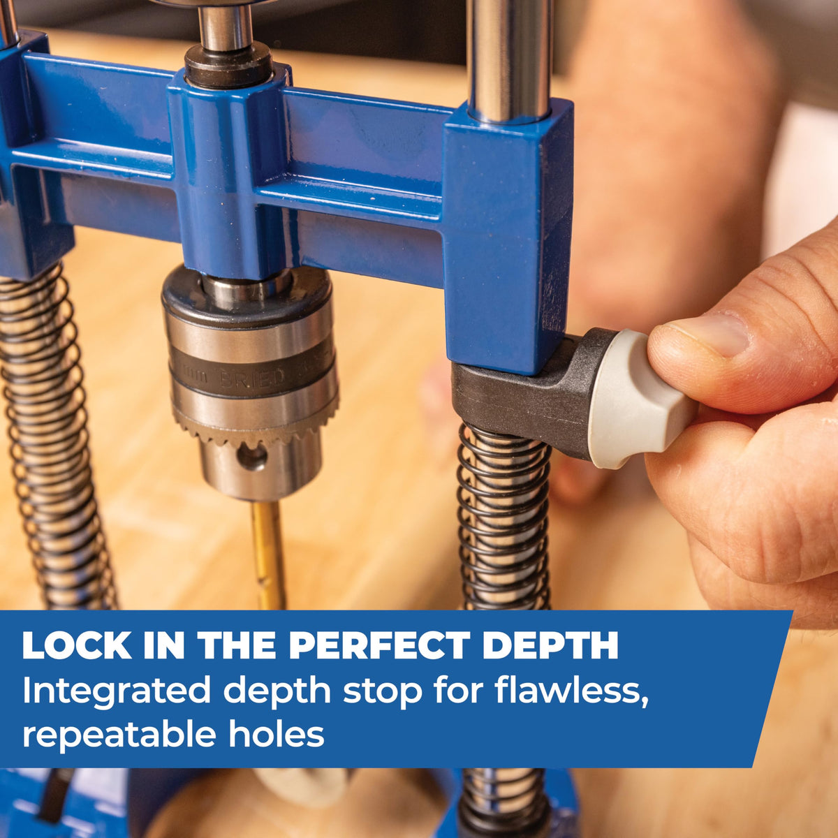 Kreg Drill Guide Pro non-marring feet protect the work surface