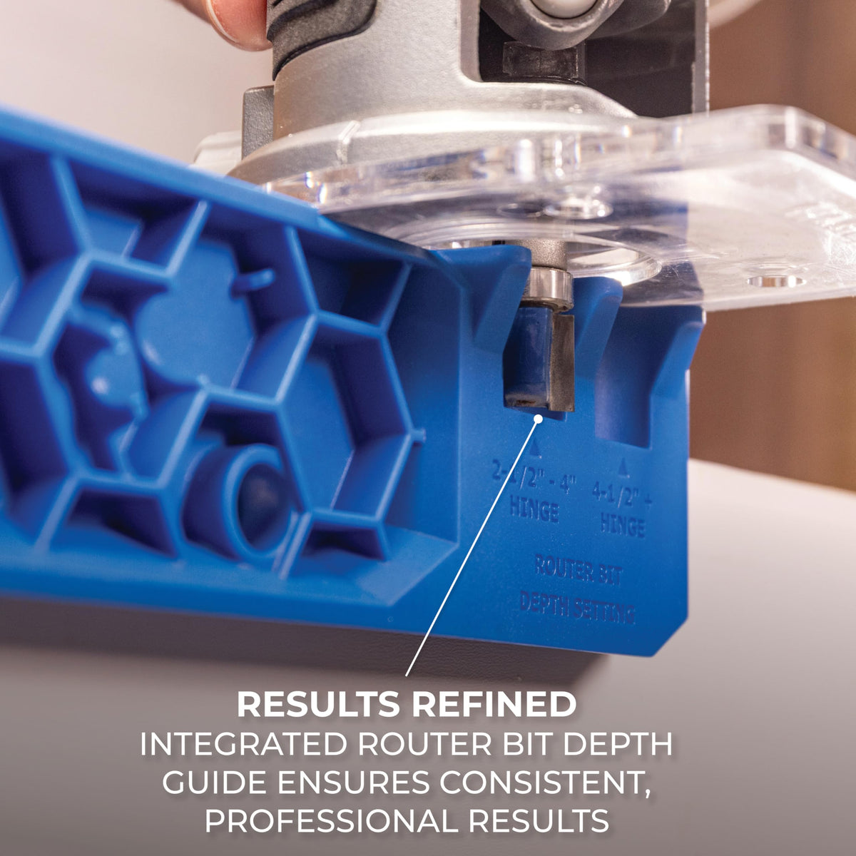 Kreg Jig GripMaxx clamp surface secures the jig without denting the door