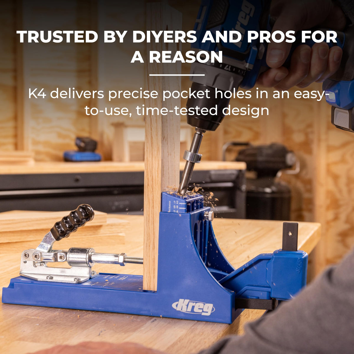 Kreg K4 adjustable drill guides enable versatile hole spacing