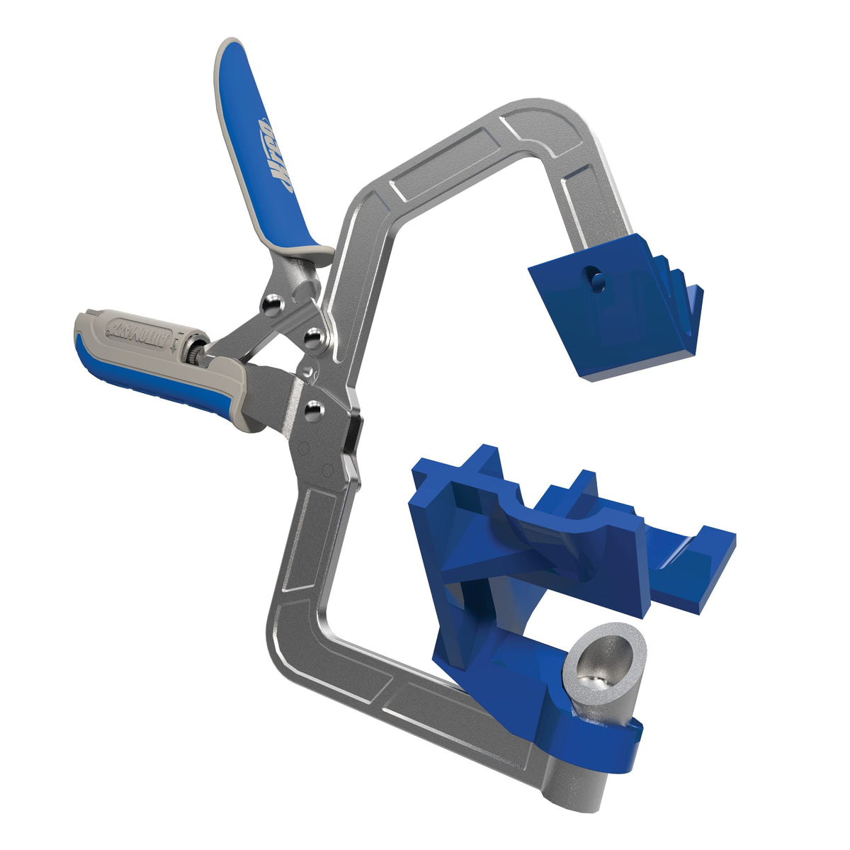 KHCCC 90-degree corner clamp in action secures a cabinet corner precisely