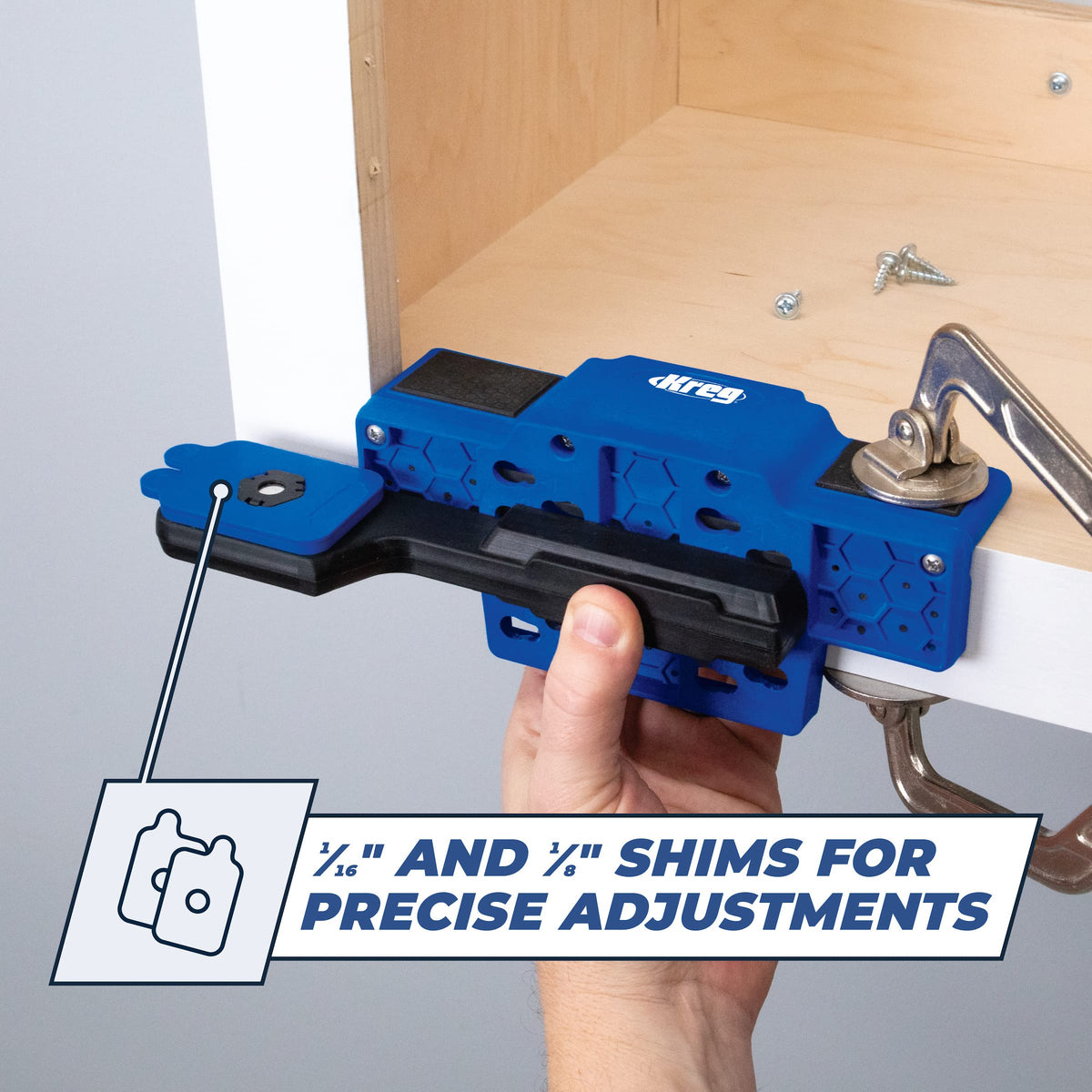 Nine-position arm allows exact door placement along with 1/4 inch steps.
