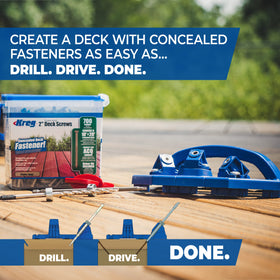 Kreg KJDECKSYS20 compact kit storage keeps tools organized.