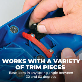 Kreg KMA2800 Crown-Pro cuts molding up to 5-1/2 inches wide for common profiles.
