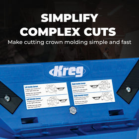 Kreg Crown-Pro spring-base adjusts 30 to 60 degrees for precise angles.