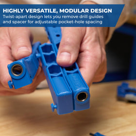 Kreg KPHJ320-22 adjustable drill guides streamline setup for repeatable pocket-holes.