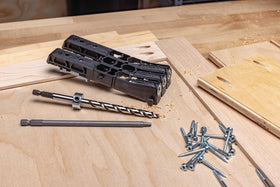 Kreg Micro Jig ideal for cabinets and drawers, enabling precise micro holes.
