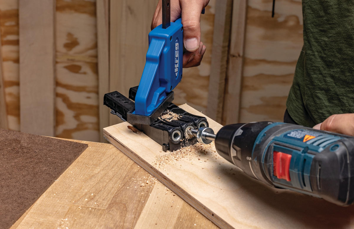 Kreg Micro Jig includes thickness gauge for quick, accurate setup.