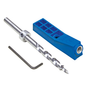 Kreg MKJKIT Mini Jig close-up of steel-enforced drill guide holes enabling precise pocket holes.