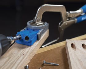 Kreg R3 Jr in use demonstrates quick clamping and guided drilling.