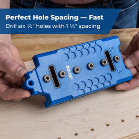 Kreg Shelf Pin Jig 5 mm precise-hole-spacing ensures evenly spaced holes for professional layouts.