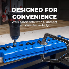 Kreg Shelf Pin Jig ensures even hole spacing for professional layouts