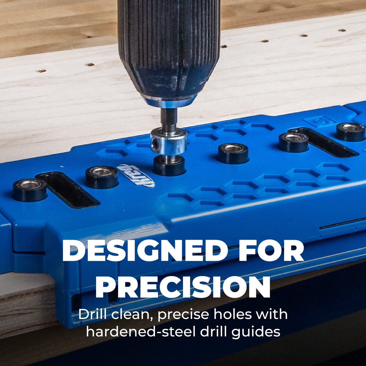 Kreg Shelf Pin Jig precision guide enables evenly spaced holes