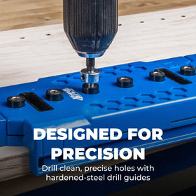 Kreg Shelf Pin Jig precision guide enables evenly spaced holes