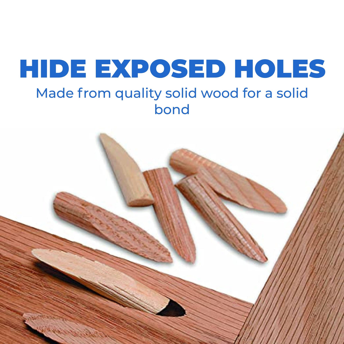 Kreg solid-wood plug kit blends with oak tones