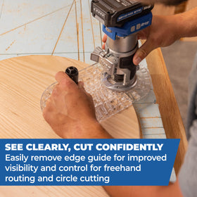 Kreg Trim Router Edge Guide durable construction for busy shops