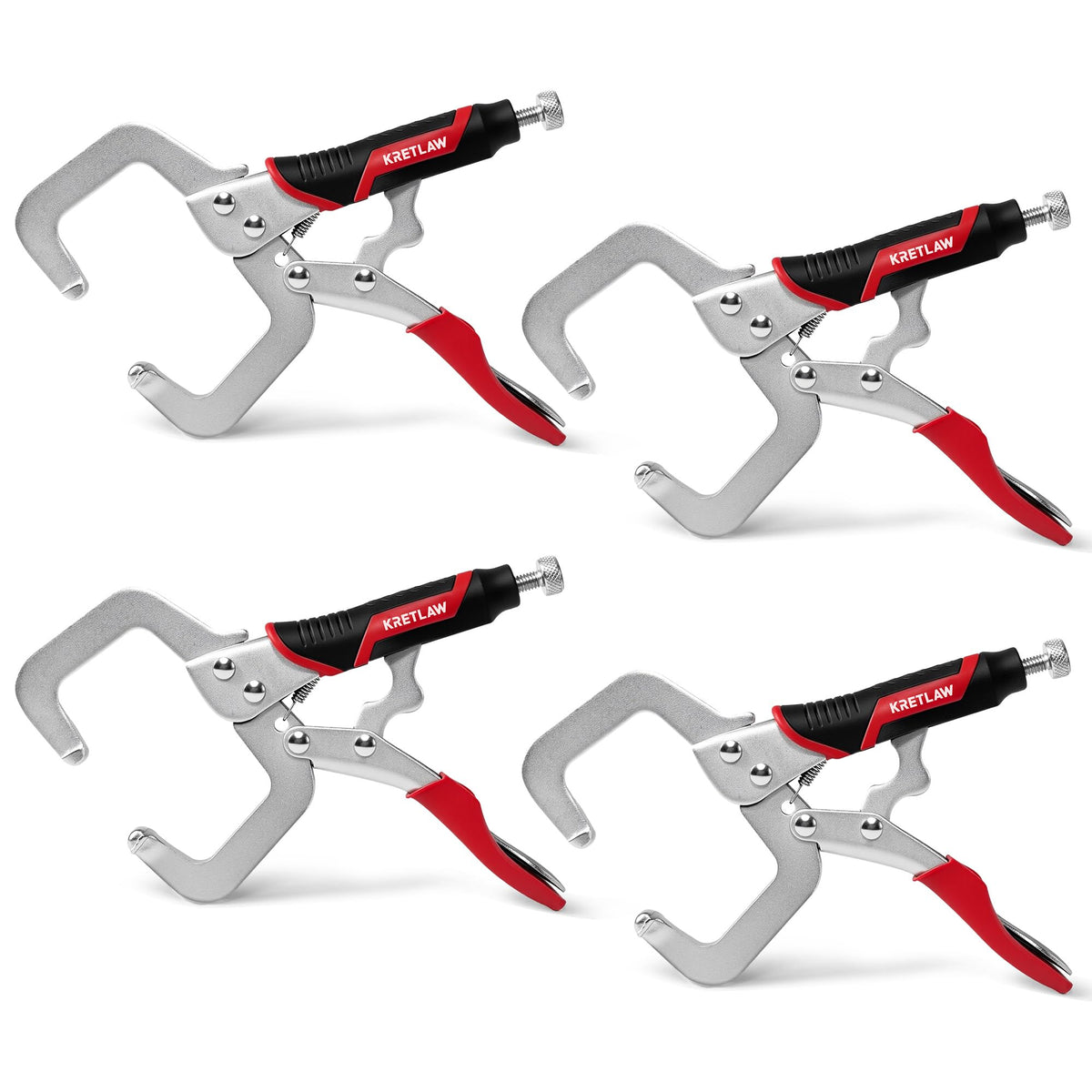 KRETLAW 6-inch locking C-clamp ready for metalworking projects