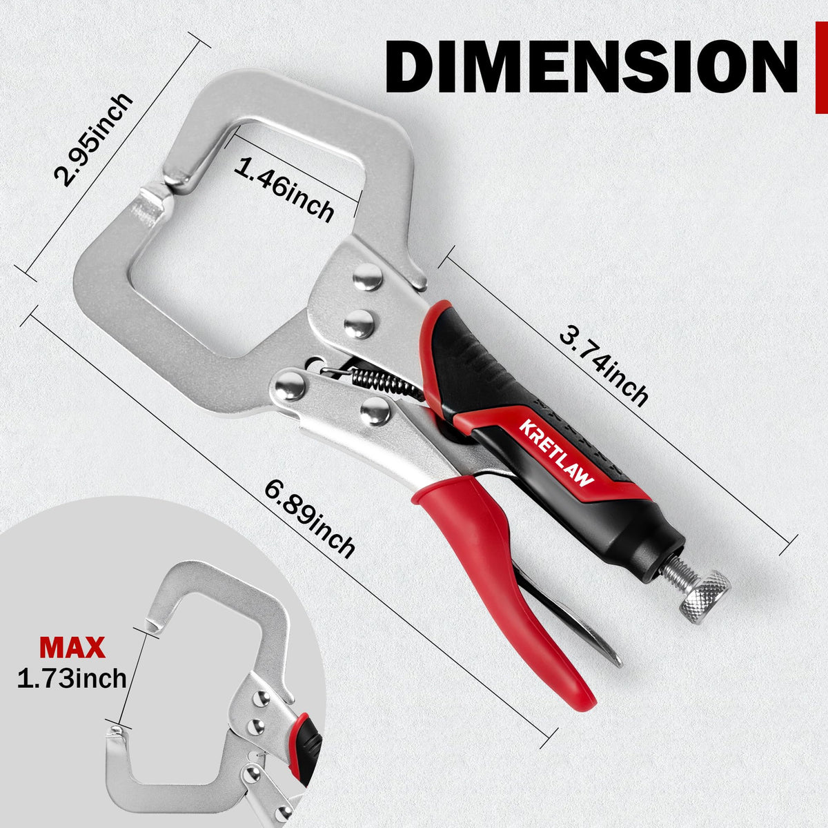 KRETLAW ergonomic TPR handle reduces fatigue during use