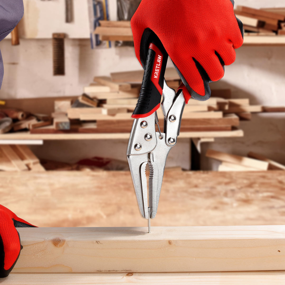 KRETLAW non-slip dual-color handle reduces hand fatigue during use.
