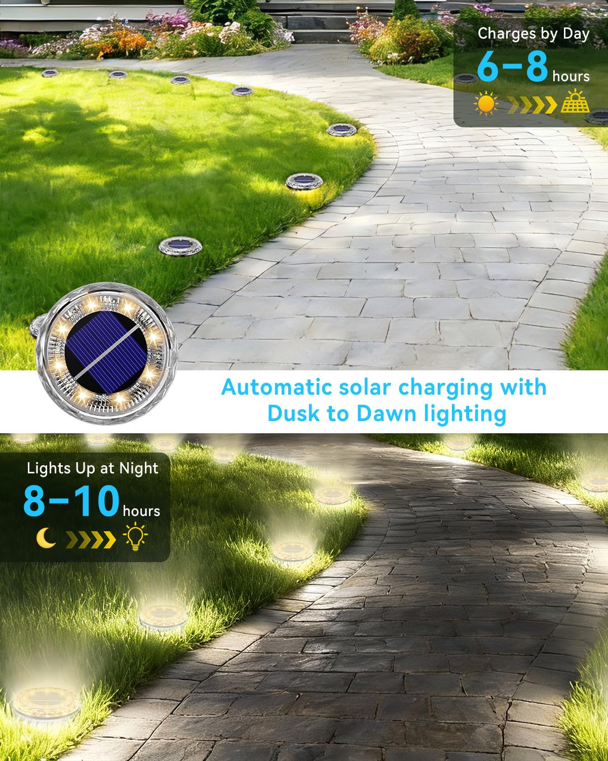 Krinzitt IP65 ground light withstands rain and snow for year-round use
