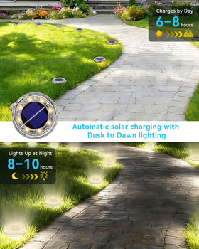 Krinzitt IP65 ground light withstands rain and snow for year-round use