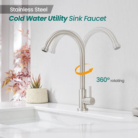 KroBer outdoor-ready faucet resists weather with durable brushed nickel.