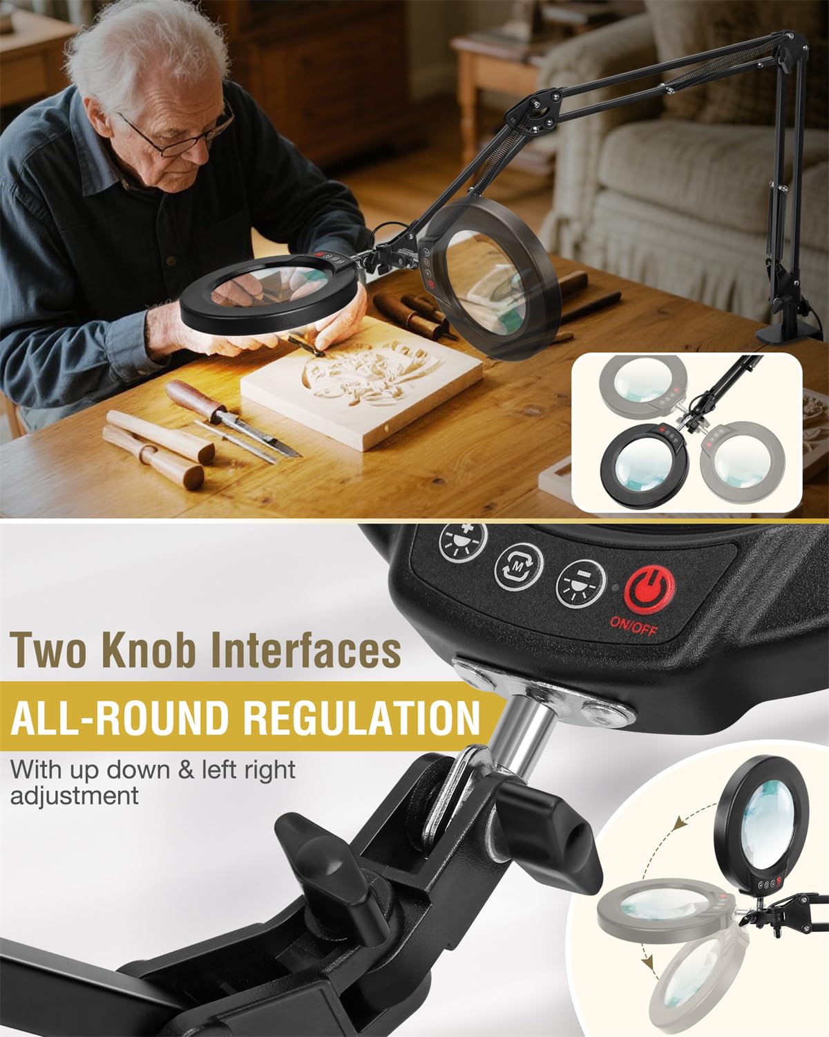 Krstlv dual-axis rotating head for flexible viewing angles during delicate work.