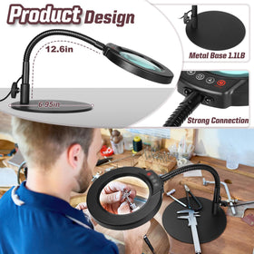 Krstlv flexible goose-neck allows hands-free positioning.