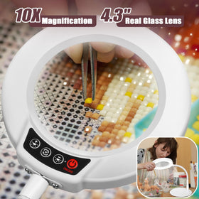 Krstlv gooseneck desk magnifier provides precise positioning for hobbies.