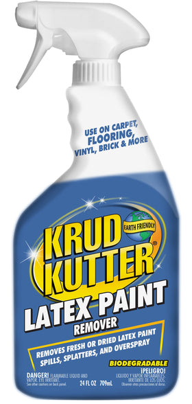 Krud Kutter Latex Paint Remover Spray bottle for easy cleanup after painting projects.