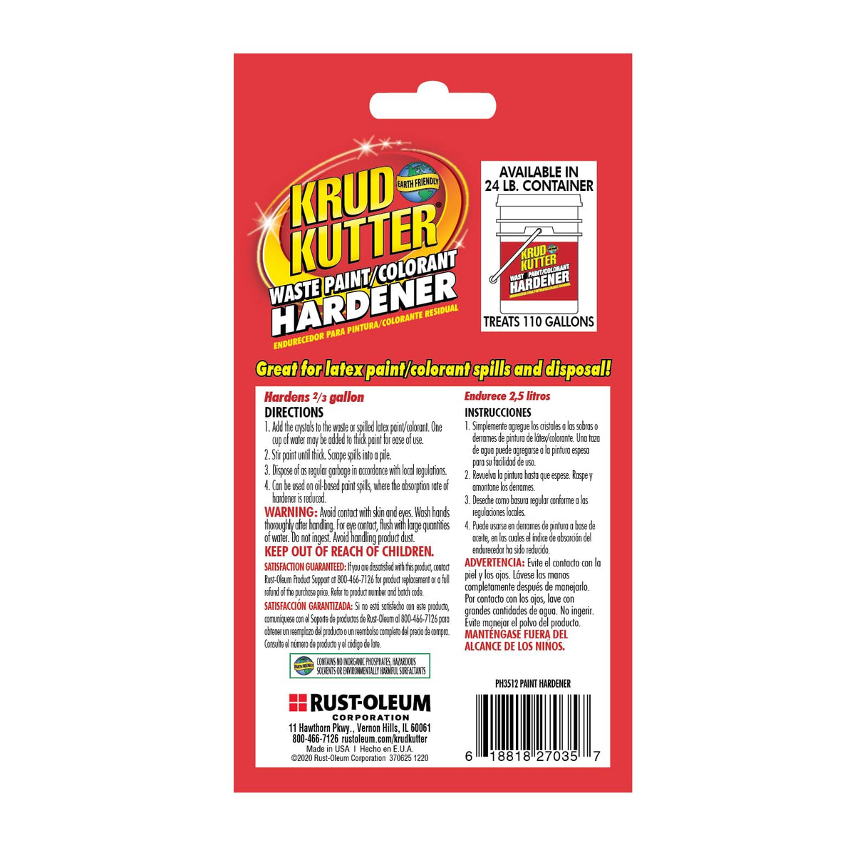 Krud Kutter odorless crystal formula for indoor cleanup.