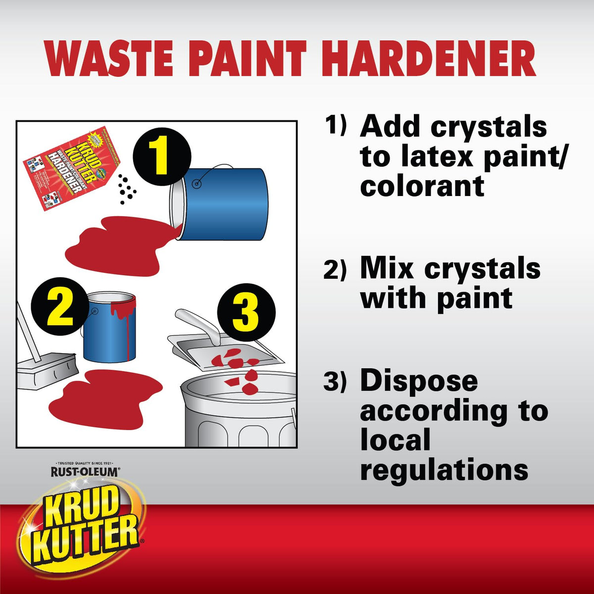 Krud Kutter compatible with latex and acrylic paints for versatile use.