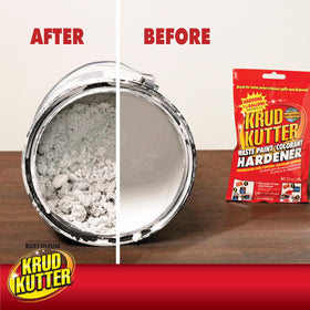 Krud Kutter solidified paint ready for disposal under local guidelines.