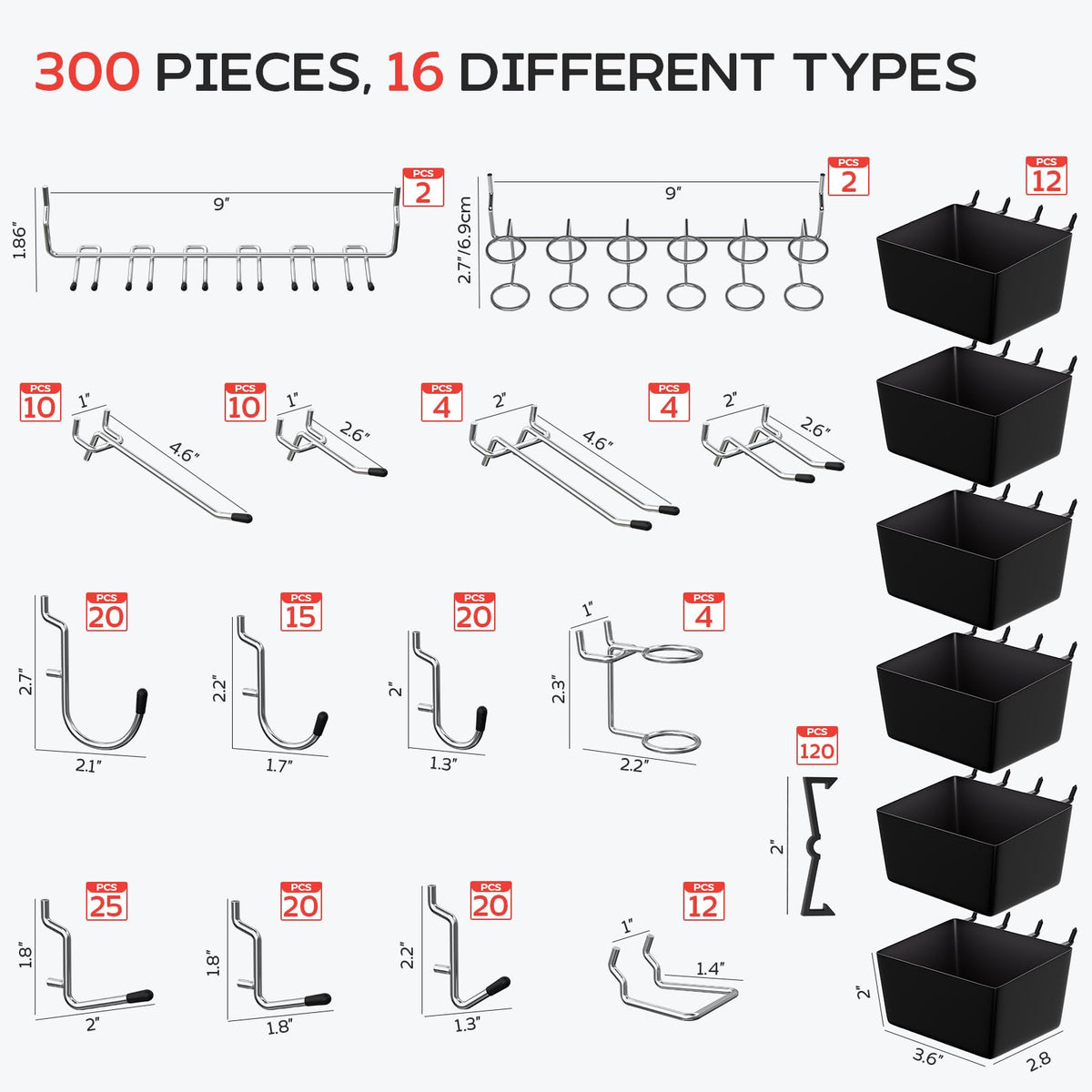 KRUXTO six-ring tool holders keep small tools within easy reach.