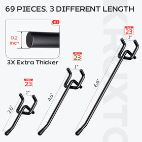 KRUXTO matte-black finish close-up highlights durable hooks.