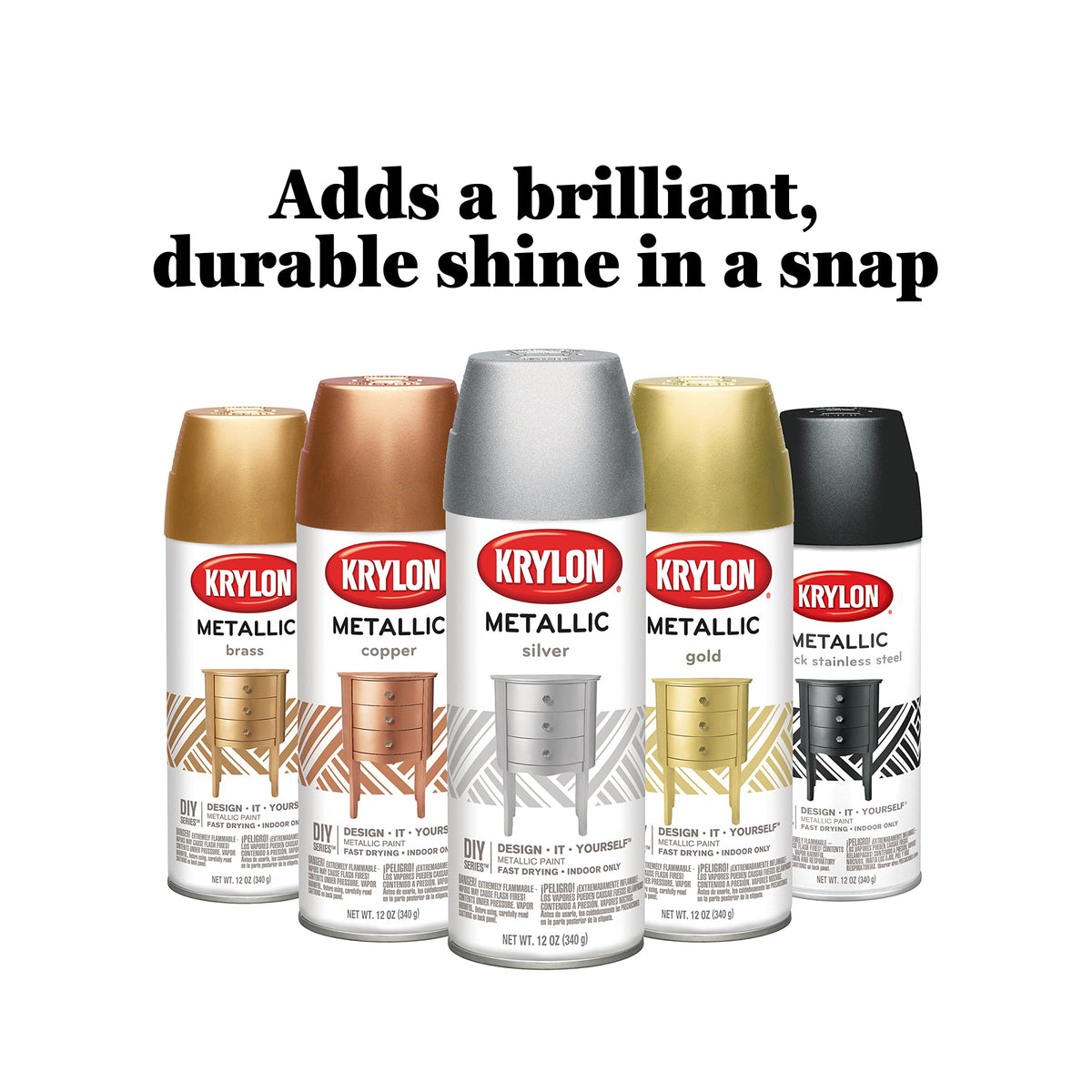 Krylon brass spray paint for DIY crafts and projects