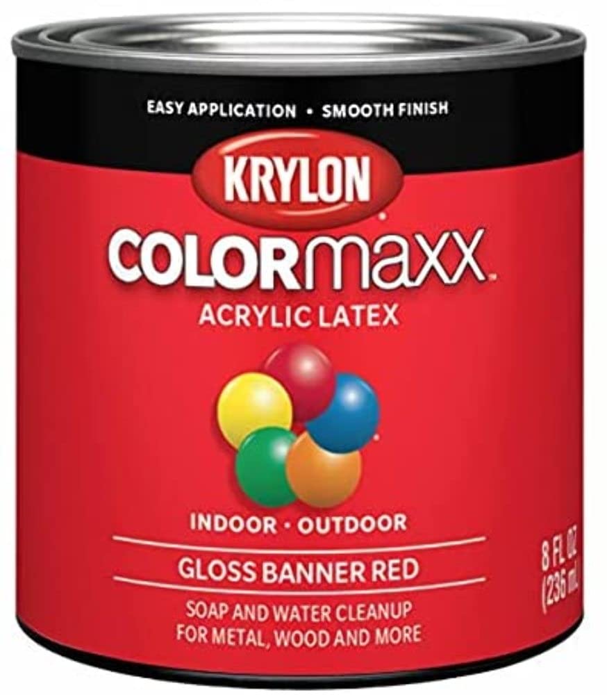 Krylon COLORmaxx bottle with gloss banner red finish for bold indoor–outdoor projects