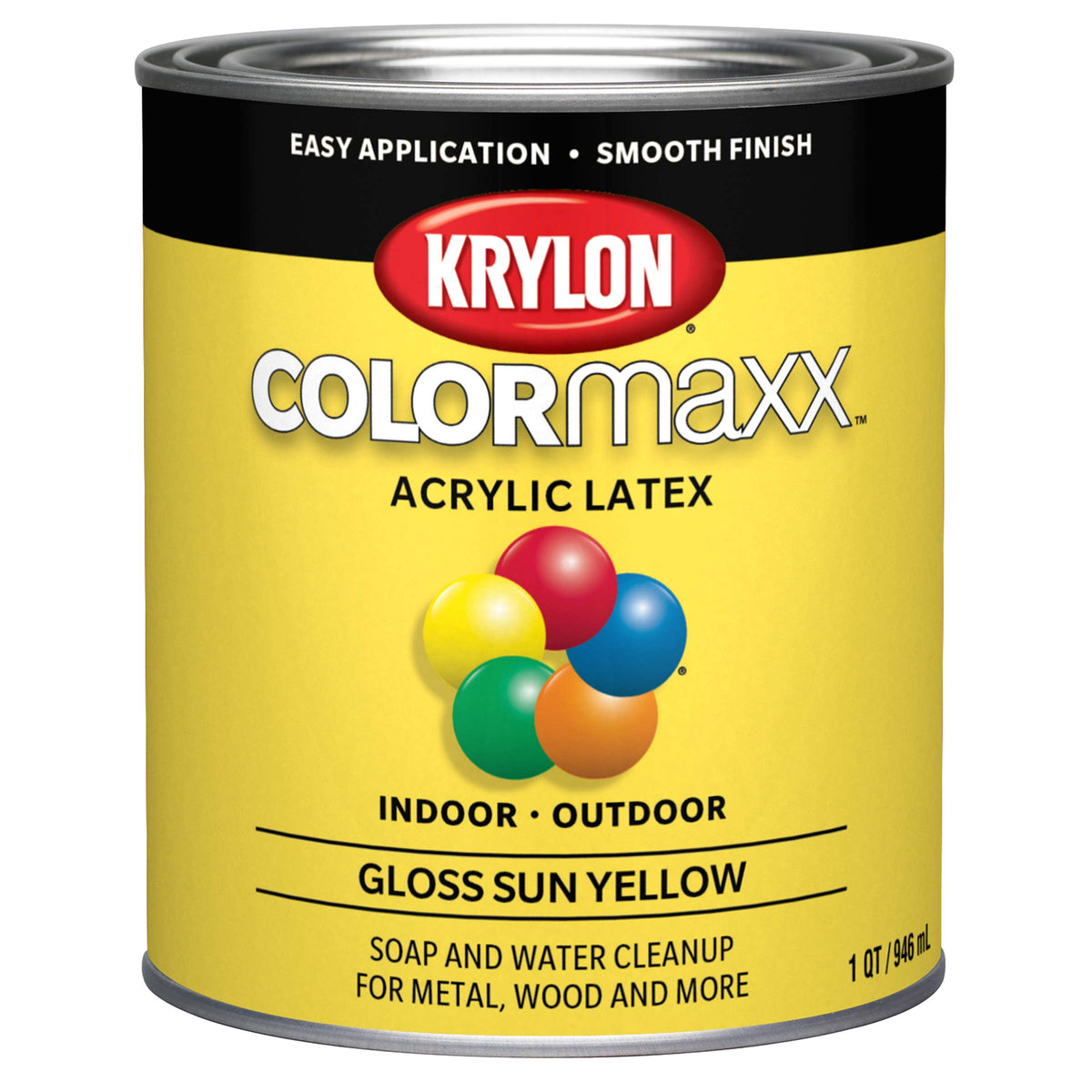 Krylon COLORmaxx Brush-On Gloss Sun Yellow for indoor/outdoor furniture refinishing