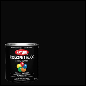 Krylon COLORmaxx flat black brush-on paint for smooth coats.