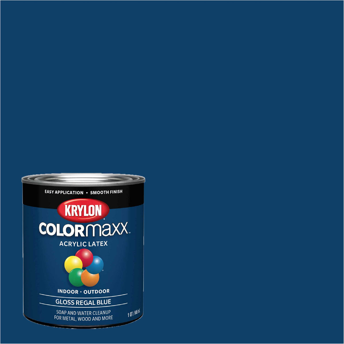 Regal Blue cap of Krylon COLORmaxx for easy grip during touch-ups