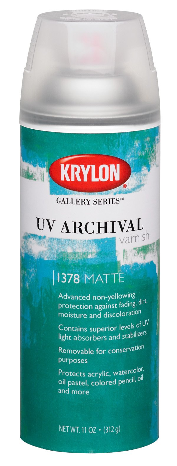 Krylon Gallery Series UV Archival Varnish spray with matte finish for artwork.