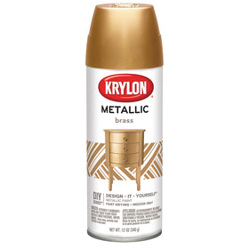 Krylon general purpose spray paint metallic brass can for versatile finishes on wood or metal