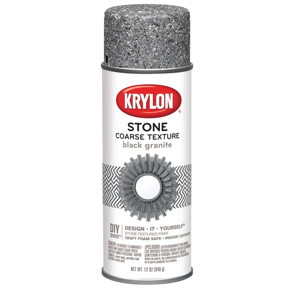 Krylon K18201 coarse stone texture spray for rugged stone finish on decor