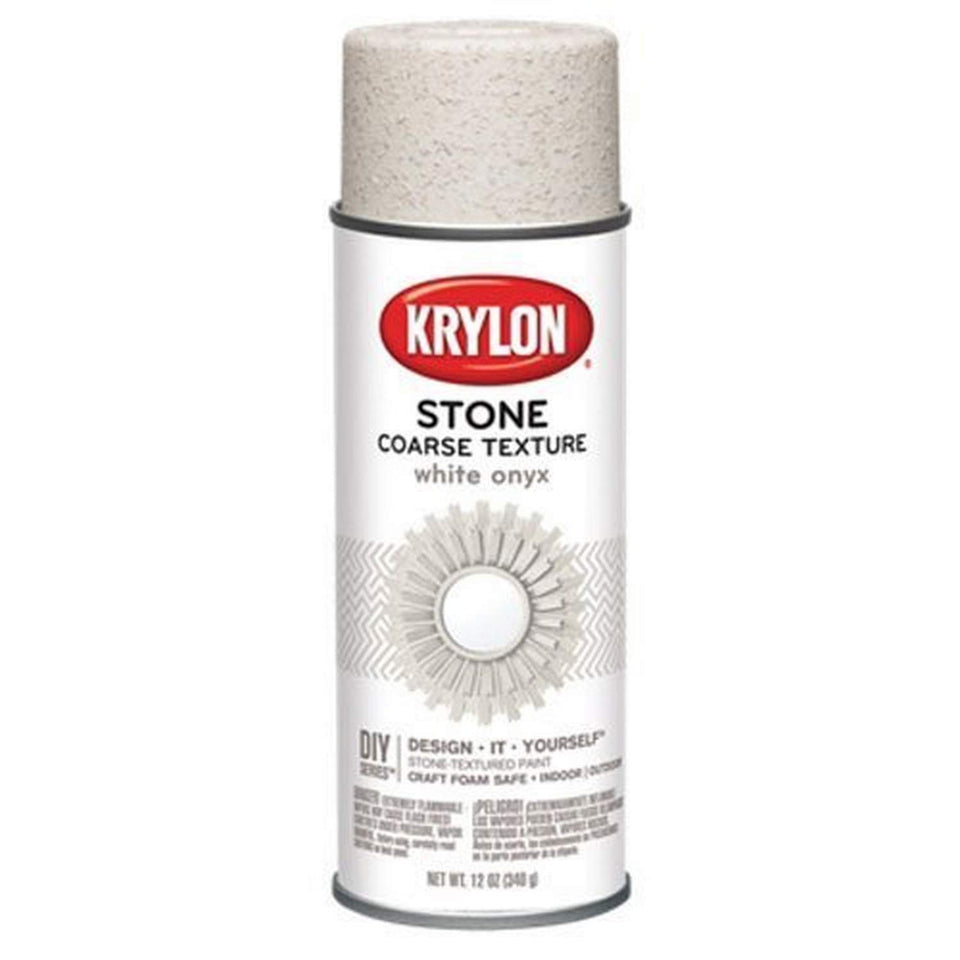 Krylon K18213 coarse stone texture finish on wood surfaces for a stone-like upgrade