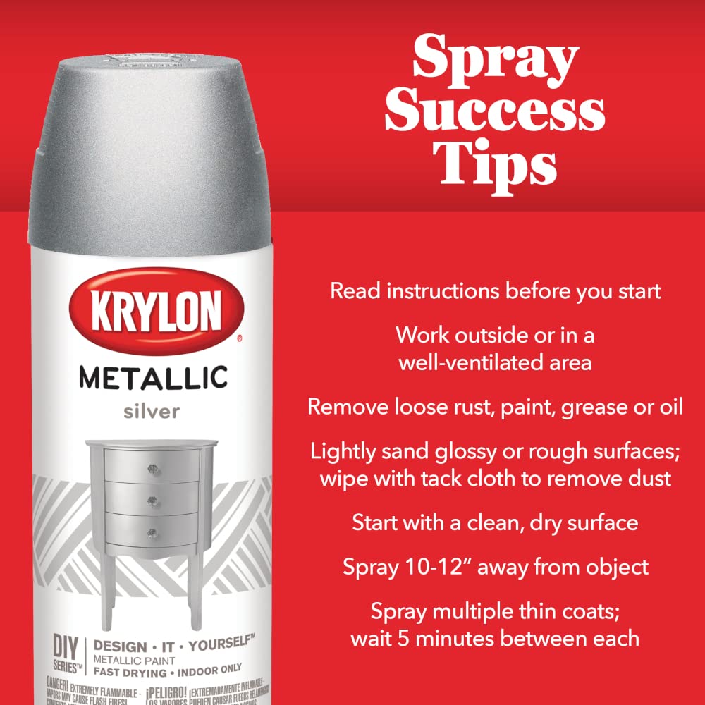 Krylon metallic brass spray paint swatch showing coverage