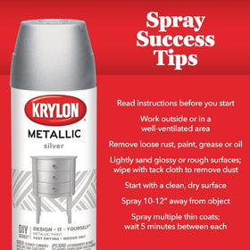 Krylon metallic brass spray paint swatch showing coverage